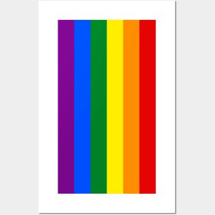 Vertical Gay Pride Rainbow Flag Posters and Art